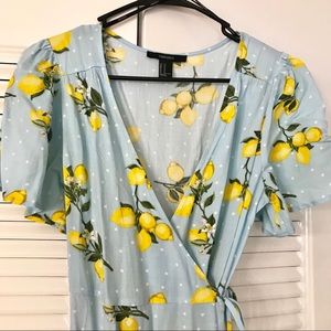 Lemon print Warp Dress